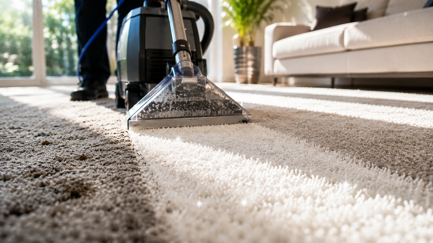 Deep carpet cleaning Delhi NCR using mechanized extraction to remove allergens.